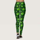 Grüntöne: Rasenbogenmuster in Ölfarbe Leggings (Rückseite)