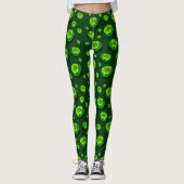 Grüntöne: Rasenbogenmuster in Ölfarbe Leggings (Vorderseite)