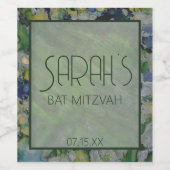 Grüntöne Silvers Weinetikett (Einzelnes Label)