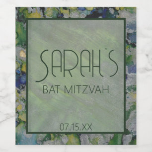 Grüntöne Silvers Weinetikett