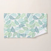 Grüntöne tropische Pflaume Blätter Muster Teppich Badhandtuch Set (Handtuch)