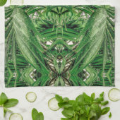 Grüntöne- und Regentropfmuster Geschirrtuch (Gefaltet)