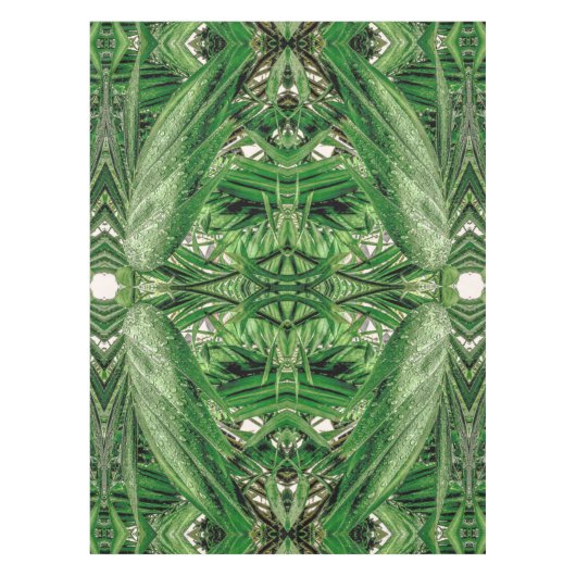 Grüntöne- und Regentropfmuster Tischdecke (Vorderseite)