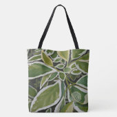 Grüntöne und Weiß-Hartriegel Bäume TASCHE (Rückseite)