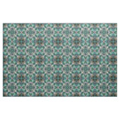 Grüntürkisfarbene Ornamente Stoff (Fat Quarter (45,7 x 55,9 cm))