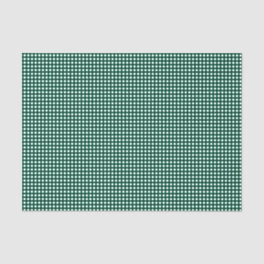 Grüntütenpapier Gingham-Jade Seidenpapier (Vorderseite)