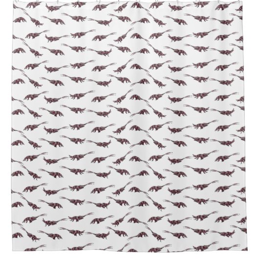 Grüntyers Albernitäts-Tinsel-Krill-Muster. Duschvorhang (Vorderseite)