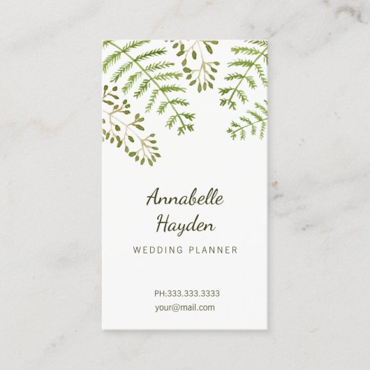 GrünVisitenkarten Visitenkarte (Vorderseite)