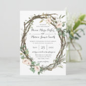 Grünwald Botanischer Kranz Einladung (Stehend Vorderseite)