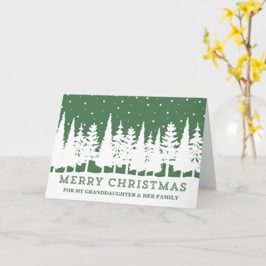 Grünwald Großtochter und Weihnachten der Familie Karte (Gelbe Blume)