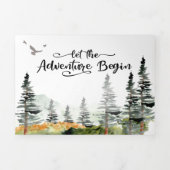 Grünwald Hochzeit mit drei Falten Einladung (Cover)