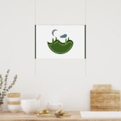 Grünwald in der Mondlicht-Illustration Poster (Küche)