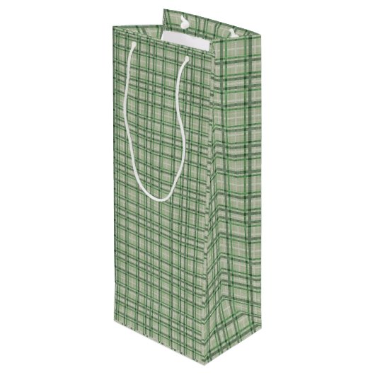 Grünwald kariert geschenktüte für weinflaschen (Rückseite Schrägansicht)