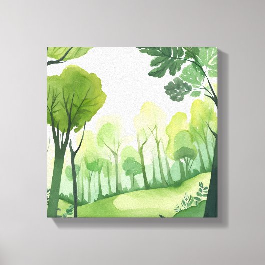 Grünwald | Luftfarbenlandschaft Leinwanddruck (Vorderseite)