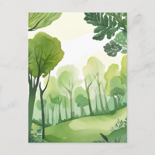 Grünwald | Luftfarbenlandschaft Postkarte (Vorderseite)