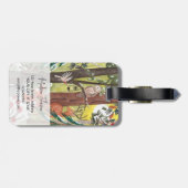 Grünwald mit Waldtieren Gepäckanhänger (Rückseite horizontal)