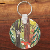 Grünwald mit Waldtieren Schlüsselanhänger (Vorderseite)