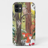 Grünwald mit Waldtieren Weihnachten Case-Mate iPhone Hülle (Rückseite)