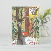 Grünwald mit Waldtieren Weihnachten Foto (Stehend Vorderseite)