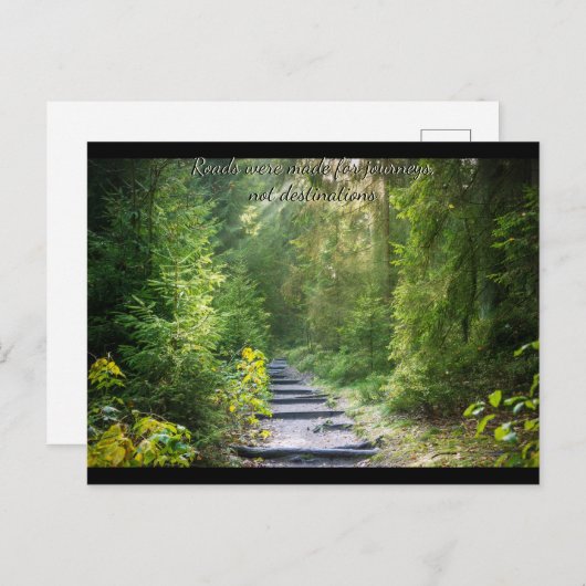 Grünwald mit Zitat Postkarte (Vorne/Hinten)