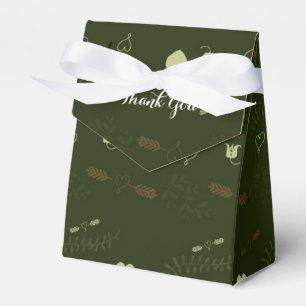Grünwald Moderne rustikale Hochzeitsfeier Gefallen Geschenkschachtel