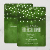 Grünwald Rustikale Saitenlichter Probe Abendessen Einladung (Vorne/Hinten)