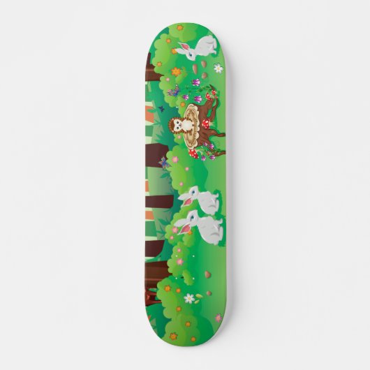 Grünwald und niedliche Tiere Skateboard (Vorne)