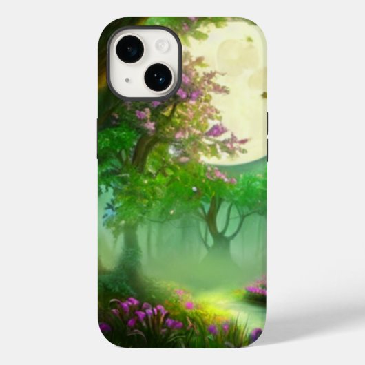 Grünwald und Vollmond Case-Mate iPhone Hülle (Rückseite)