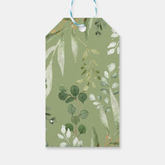 Grünwald Waldtiere Baby Dusche Gefallen Geschenkanhänger (Rückseite)