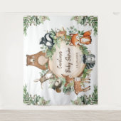 Grünwald-Waldtiere Kinderdusche Wandteppich (Vorderseite)