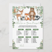 Grünwald Was ist in Ihrer Purse Game Card? Einladung (Vorderseite)