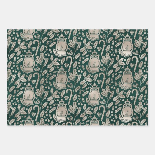 Grünwald Weihnachtswrapping Paper Sheets Geschenkpapier Set (Vorderseite)