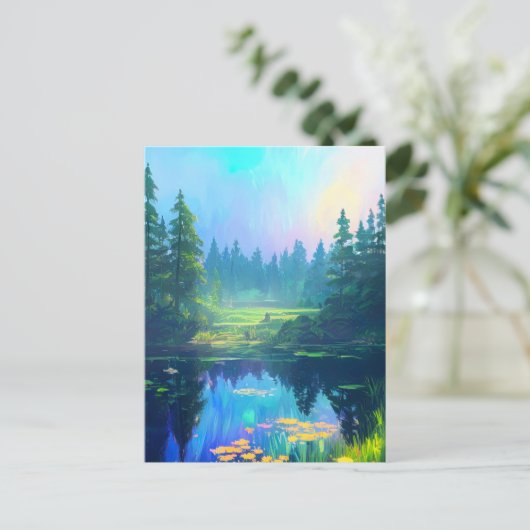 Grünwälder und die charmante Clearing Postkarte (Stehend Vorderseite)