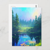 Grünwälder und die charmante Clearing Postkarte (Vorne/Hinten)