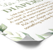 Grünwaldtiere Späte nächtliche Windeln signieren Poster (Ecke)