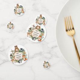 Grünwaldtiere Tiere Baby 1. Geburtstag Konfetti