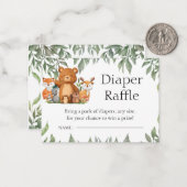 Grünwaldtiere Windelwindeln Mitteilungskarte (Vorderseite/Rückseite Beispiel)