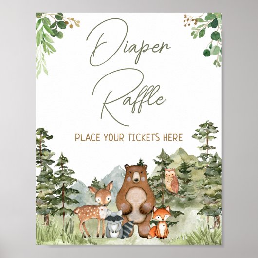 Grünwaldtiere Windelwindeln Poster (Vorne)