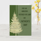 Grünwaldvater im Gesetz glücklicher Vatertag Karte (Gelbe Blume)