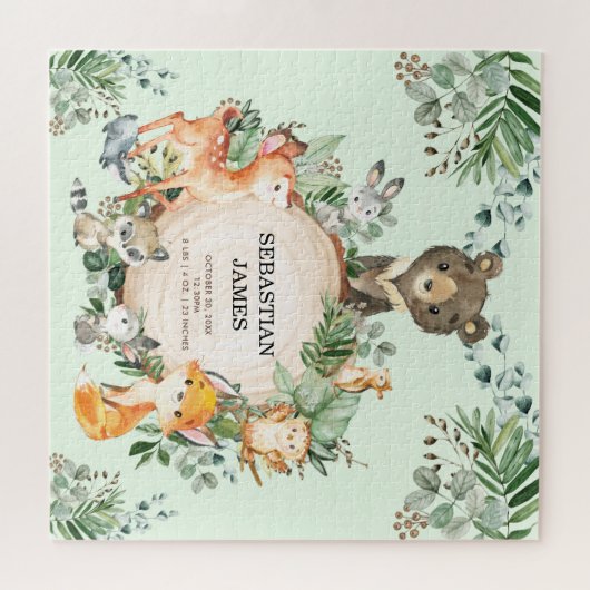 Grünwaldwald Kleintiere Geburtsstaate Puzzle (Horizontal)