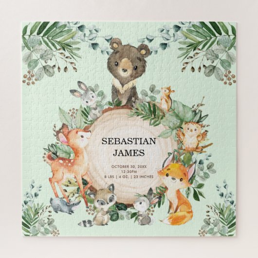 Grünwaldwald Kleintiere Geburtsstaate Puzzle (Vertikal)