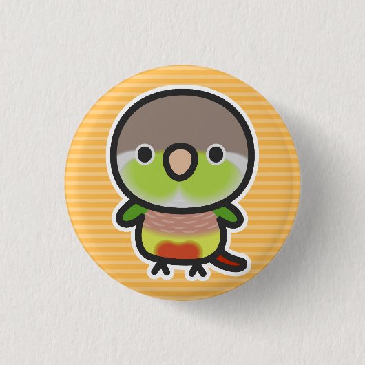 Grünwangen-Sittich / Ananas Button (Vorderseite)