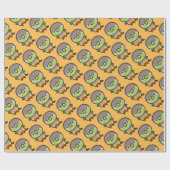 Grünwangen-Sittich / Ananas Geschenkpapier (Flach)