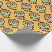 Grünwangen-Sittich / Ananas Geschenkpapier (Ecke)