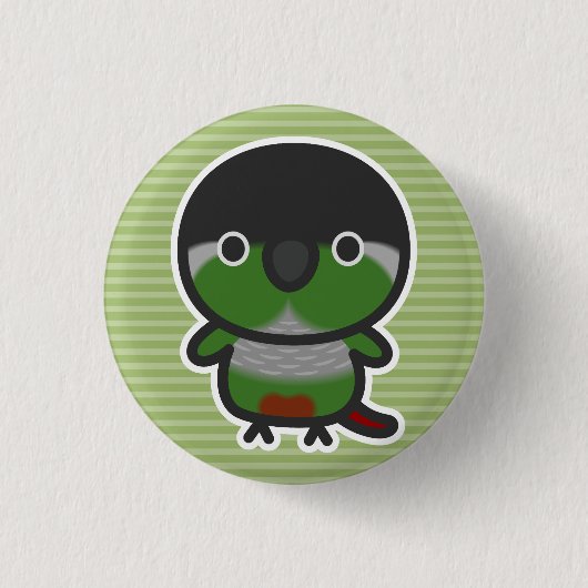 Grünwangen-Sittich / Normal Button (Vorderseite)