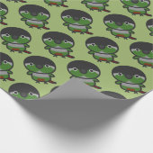Grünwangen-Sittich / Normal Geschenkpapier (Ecke)
