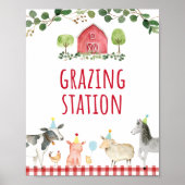 Grünweidestation Birthday Food Sign Poster (Vorne)