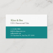 Grünweiß Einfache Berufliche Reinigung Visitenkarte (Rückseite)