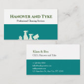 Grünweiß Einfache Berufliche Reinigung Visitenkarte (Vorne/Hinten)