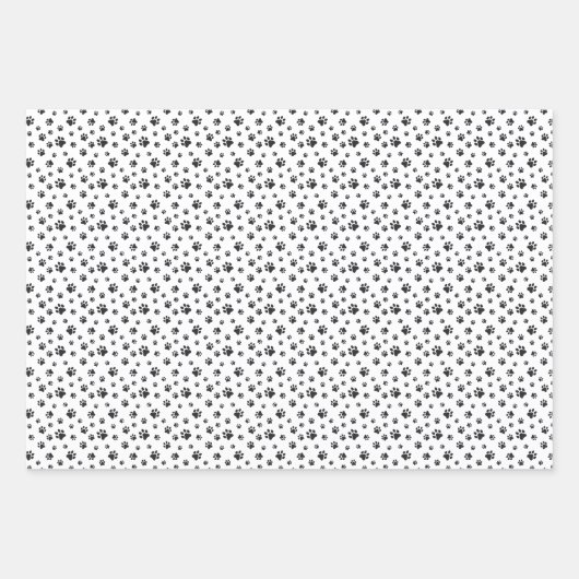 GRÜNWEISS, SCHWARZER HUNDE, KATZKATZE, PET-ZEICHEN GESCHENKPAPIER SET (Vorderseite 2)